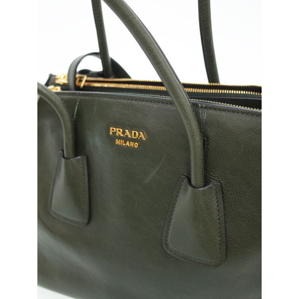 Prada Vitello Daino convertible tote bag Green - Picture 4 of 9